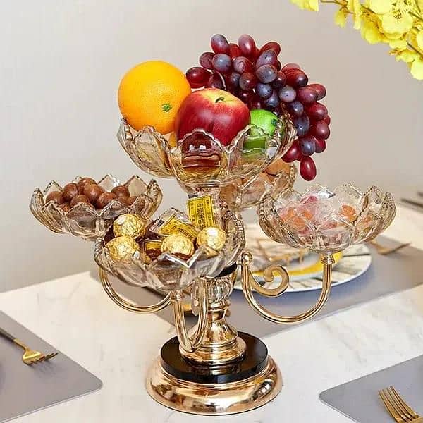 Elegant Golden Decorative Tray  Unique Design free delivery 1