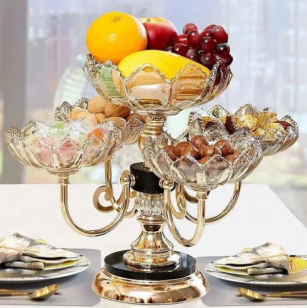 Elegant Golden Decorative Tray  Unique Design free delivery 2