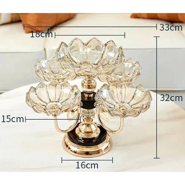 Elegant Golden Decorative Tray  Unique Design free delivery 4