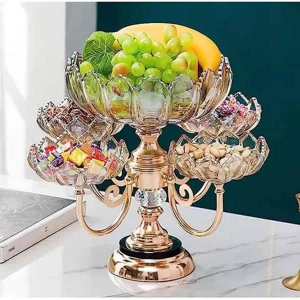 Elegant Golden Decorative Tray  Unique Design free delivery 6