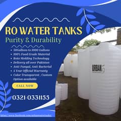 Water Tanks - Ro Water Tanks - Domestic Water Tanks -Pani Wali Tanki