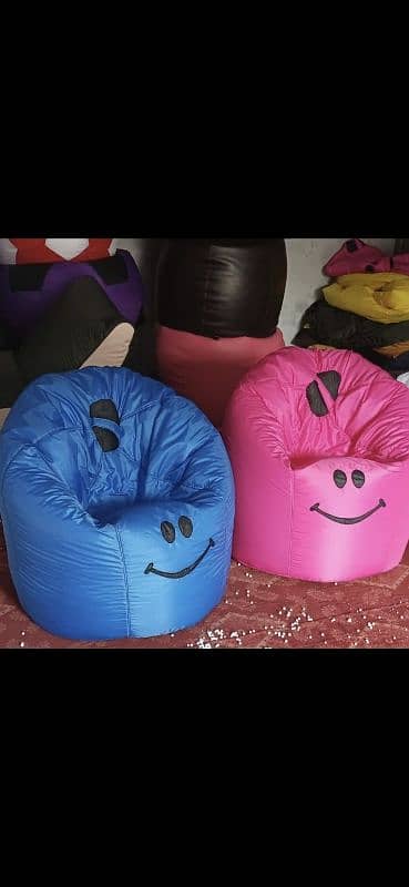 Set of 3, Kid's size bean bags 2 with FREE leg rest 9