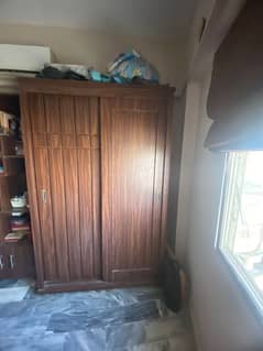 SINGLE BED ALONG WITH 2 DOOR CUPBOARD AND SHELF