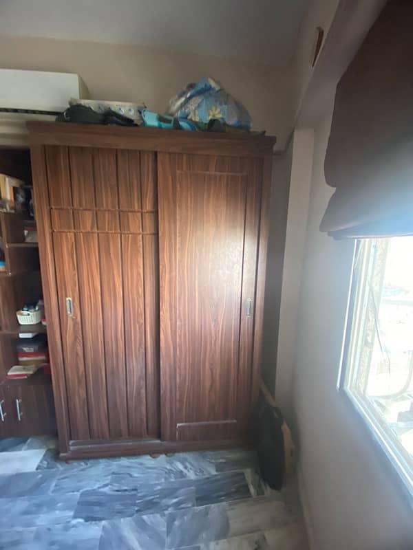 SINGLE BED ALONG WITH 2 DOOR CUPBOARD AND SHELF 0