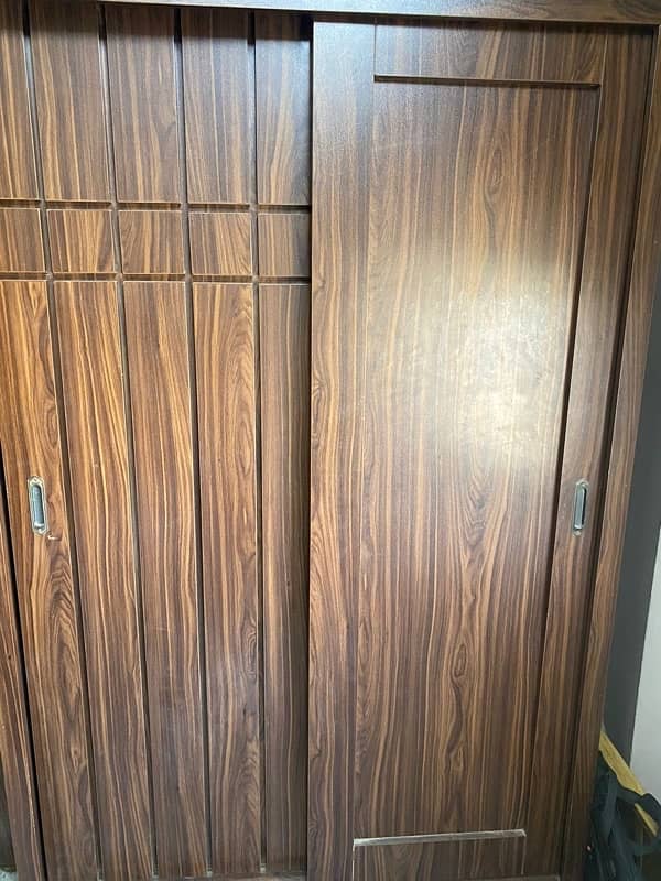 SINGLE BED ALONG WITH 2 DOOR CUPBOARD AND SHELF 3