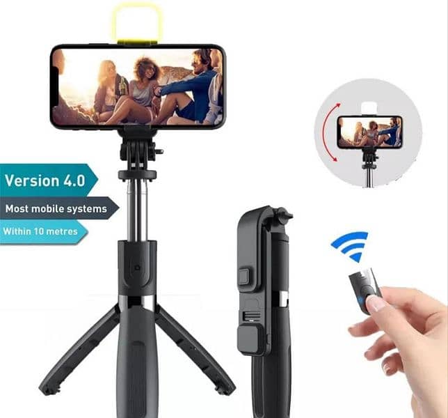 selfie stick with led light   FREE DELIVERY ALL PAKISTAN 0