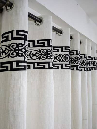EXPORT PLAIN  JACKARD WITH UPPER MOTIVE CURTAINS  (2curtain set)