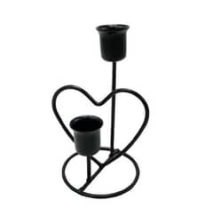 candle stand black and golden- 1 pc