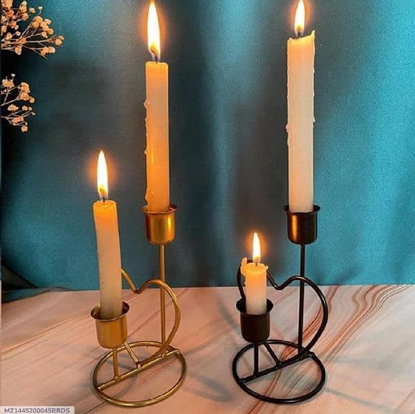 candle stand black and golden- 1 pc 1