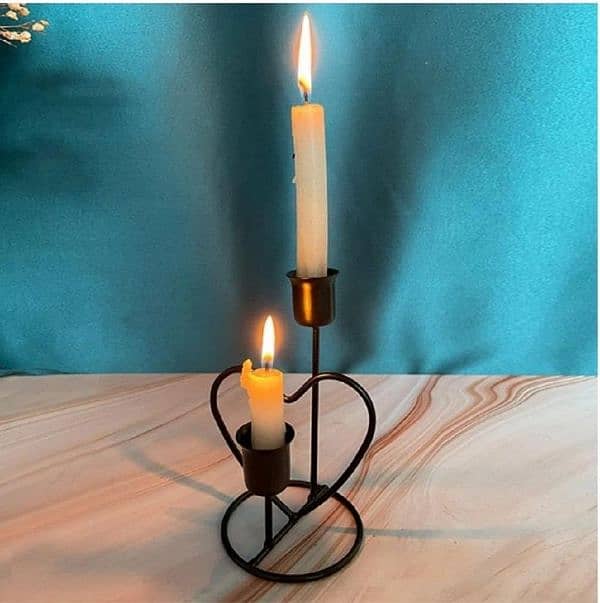 candle stand black and golden- 1 pc 3