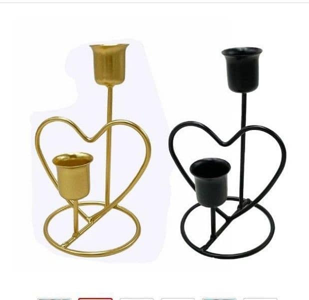 candle stand black and golden- 1 pc 5