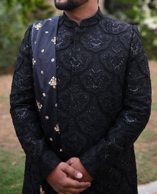 DESIGNER SHERWANI FOR GROOM (HAND MADE) 1