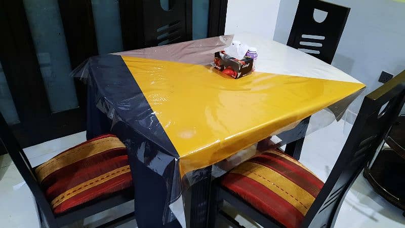 4 seat Glass Top Dining Table 0