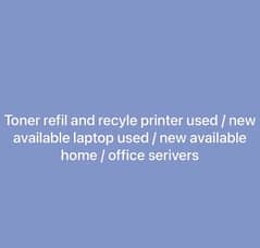 Toner refil and recyle pc software hardware