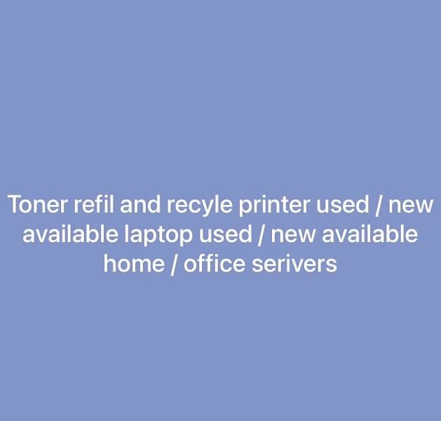 Toner refil and recyle 0