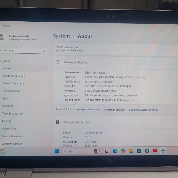 HP Elite Book X360 G3 I5 8 GEN 6