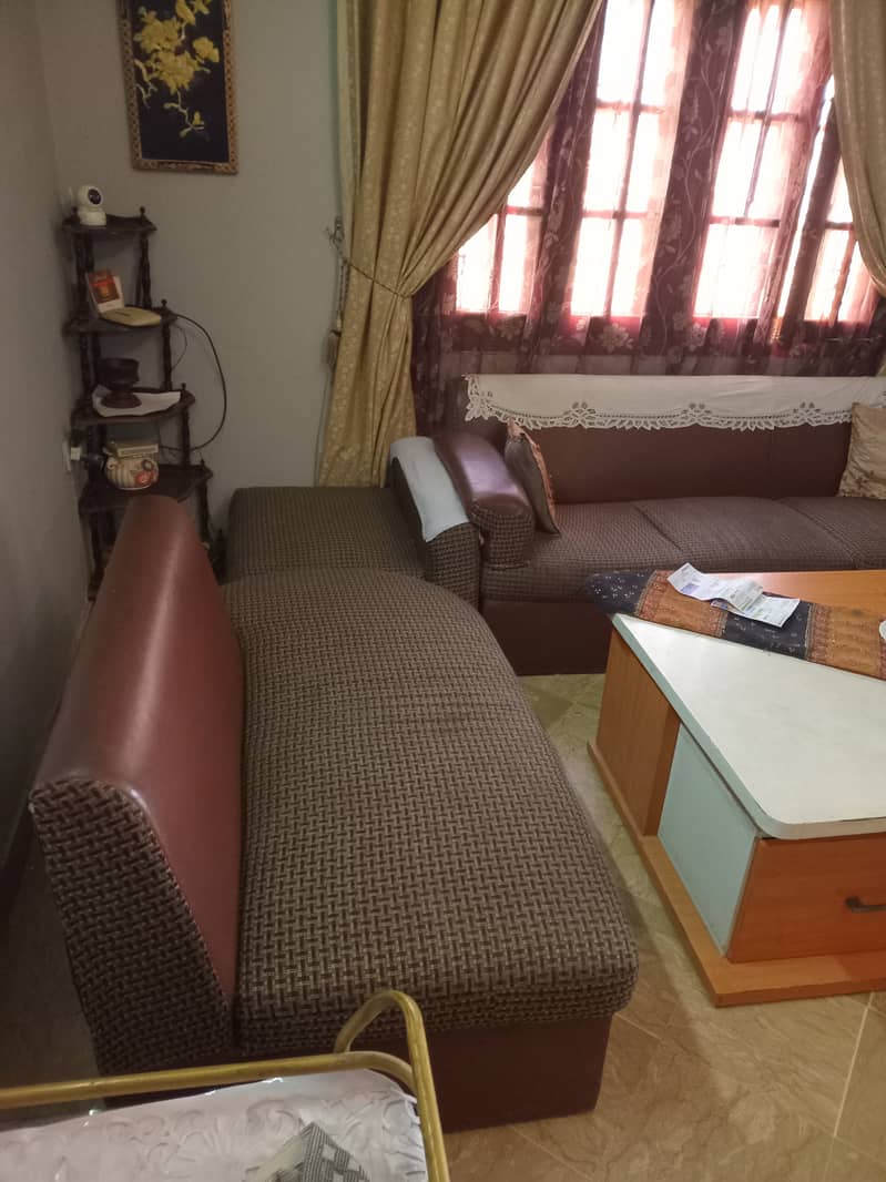 7 Seater L Shape sofa for Urgent Sale 1