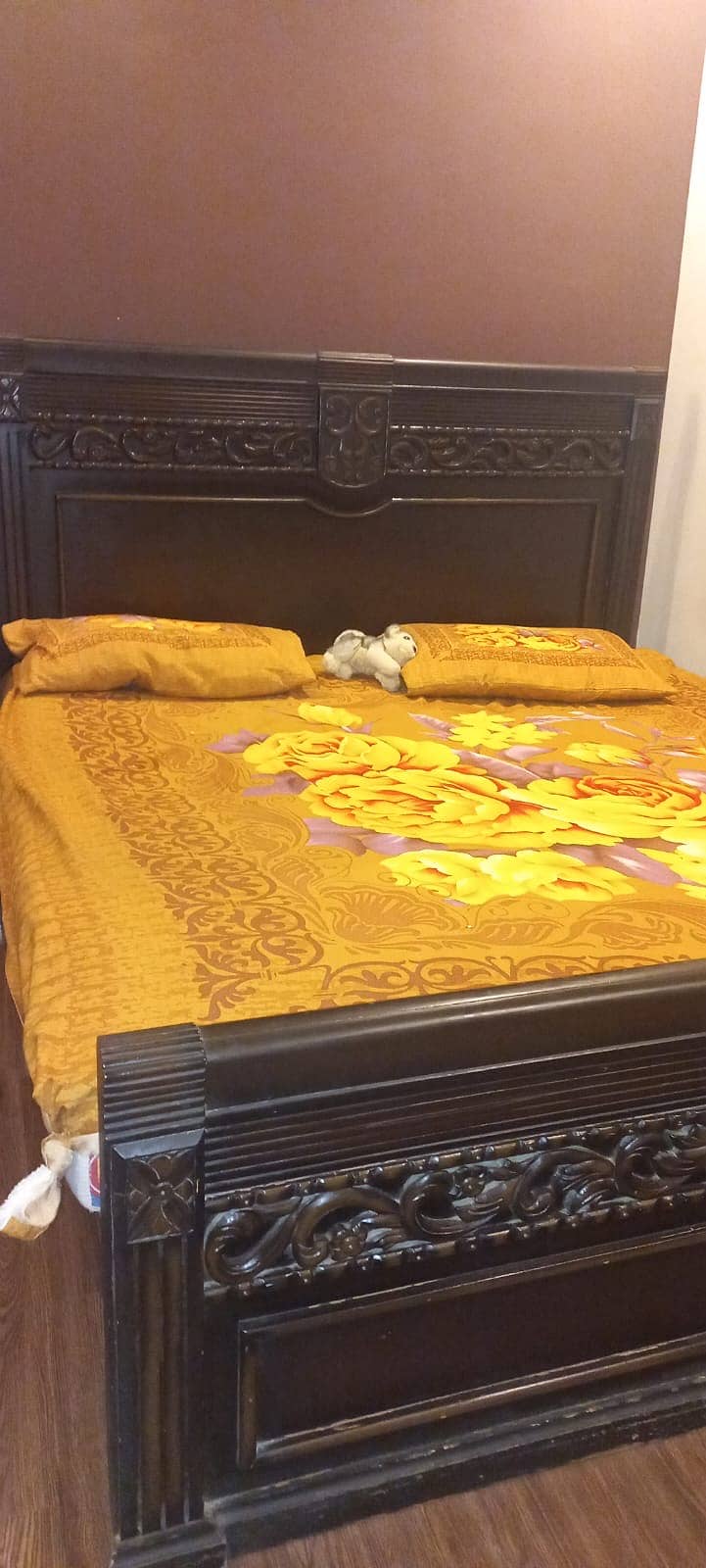 Bed with Side table and Matress 9