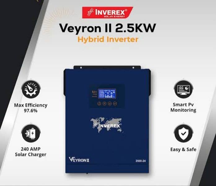 Inverex veyron ll 2.5kw 5 years warranty with Bilton Wi-Fi sport 0