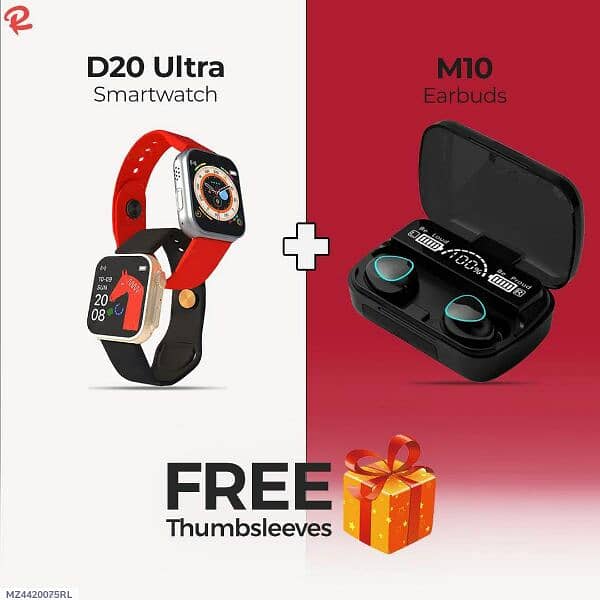 Fashion Combo D20 Ultra With M10 Earbuds With Free Thumbsleevs 0