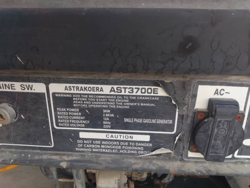 Astrakoera Generator AST3700E Petrol & Gas 1