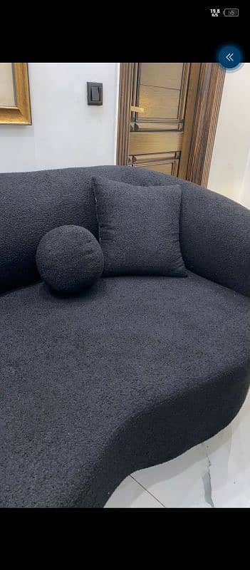 New style black sofa 3 seater 2