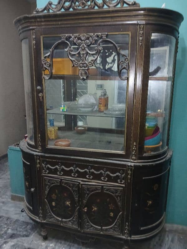 Wooden Showcase For Crockery (Antique Style) 0