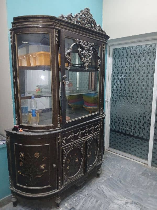 Wooden Showcase For Crockery (Antique Style) 1