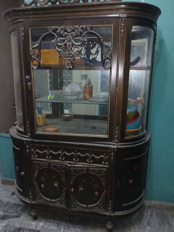 Wooden Showcase For Crockery (Antique Style) 3