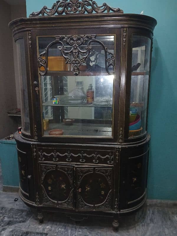 Wooden Showcase For Crockery (Antique Style) 4