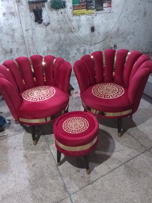 Flower Chairs with Coffee Table 7