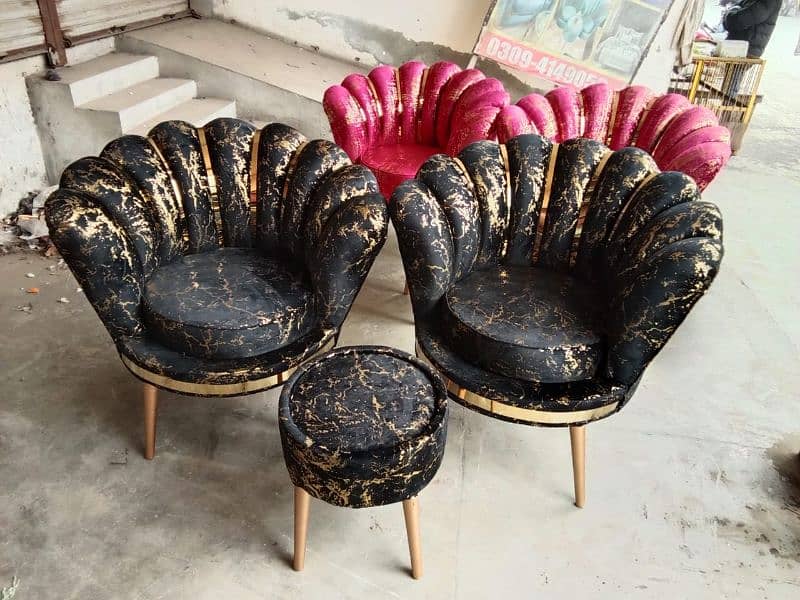 Flower Chairs with Coffee Table 15