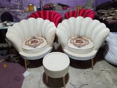 Flower Chairs with Coffee Table