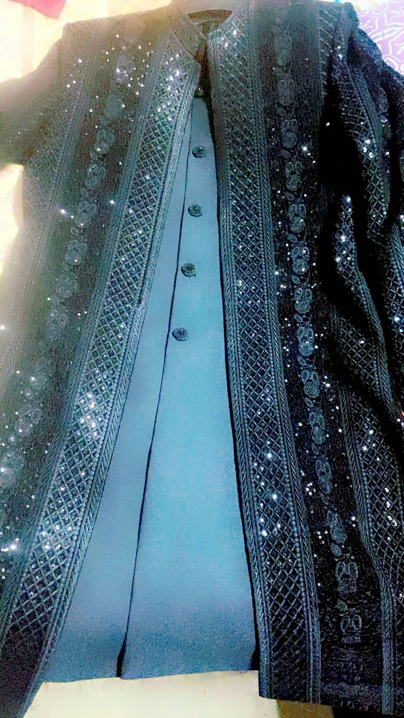 Black Sherwani for sale bahria town phase 3 2