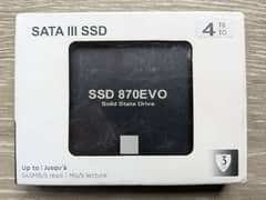 V-Nand 870 Evo 4 TB SSD.