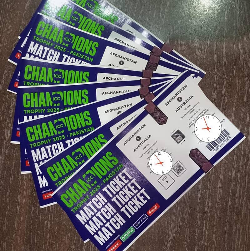 Champions Trophy Tickets 1