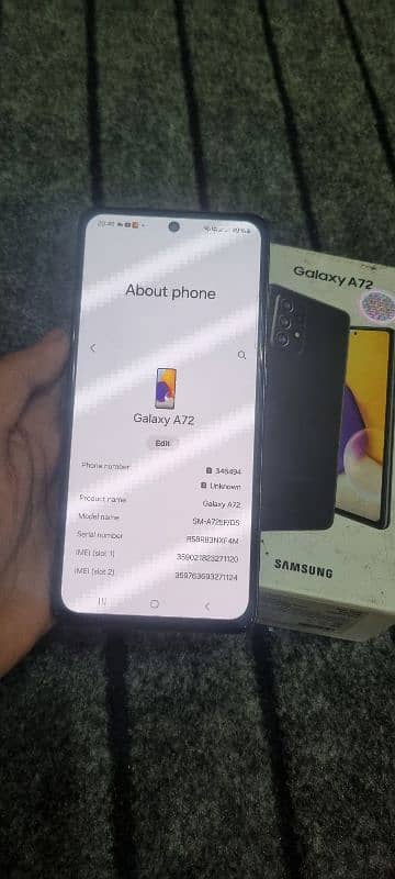 Samsung A72 official apporved 12