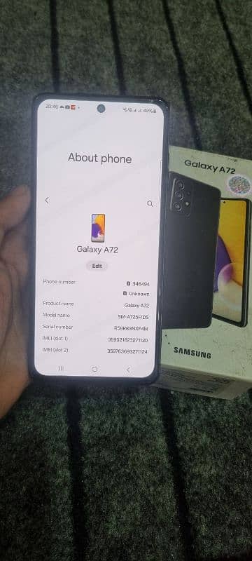 Samsung A72 official apporved 14