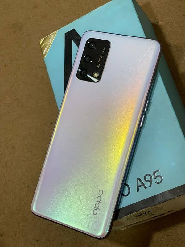 Oppo A95 8/128 With box panel change finger off  exchange and sale 0