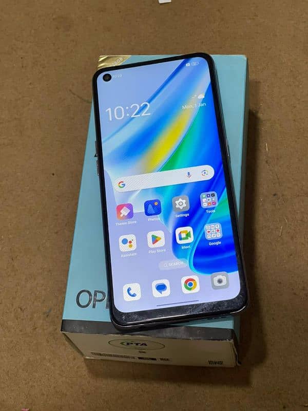 Oppo A95 8/128 With box panel change finger off  exchange and sale 1