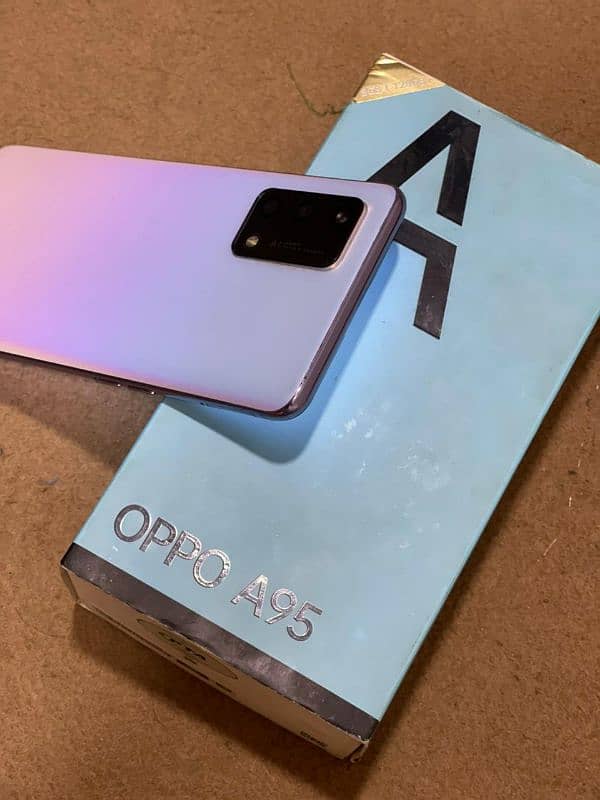 Oppo A95 8/128 With box panel change finger off  exchange and sale 3