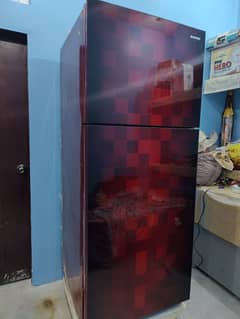 WAVES CHECKERED GLASS SERIES (CGS) WR-320 RED INVERTER REFRIGERATOR