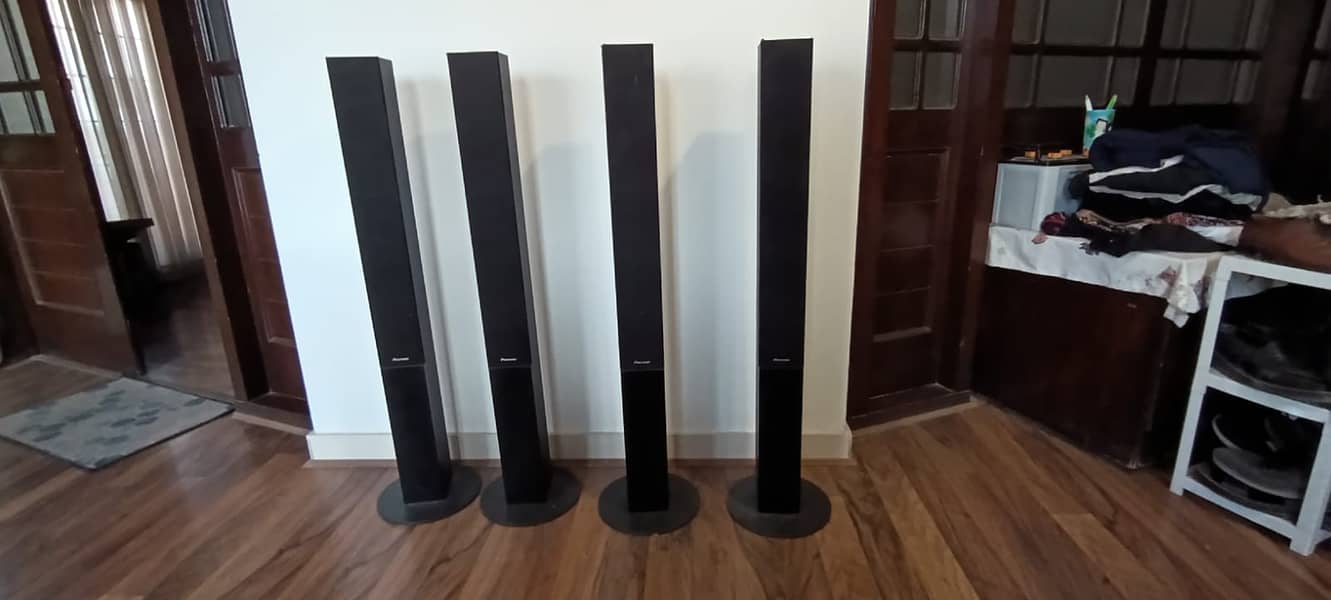 Pioneer Tower Speakers Surround Sound Home Theater System 340W 7