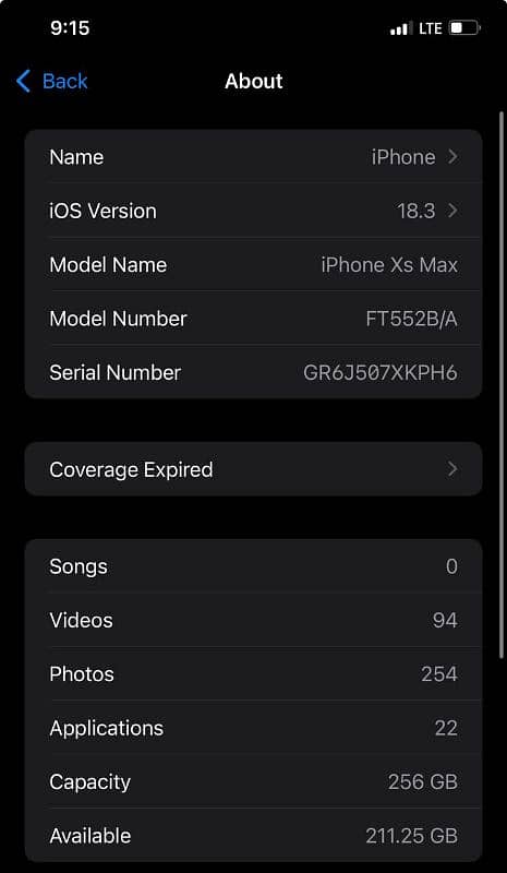 I phone XS max pta approved 256gb 4