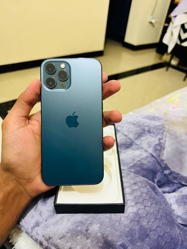 PTA approved 256GB 12 Pro Max Seira Blue 2