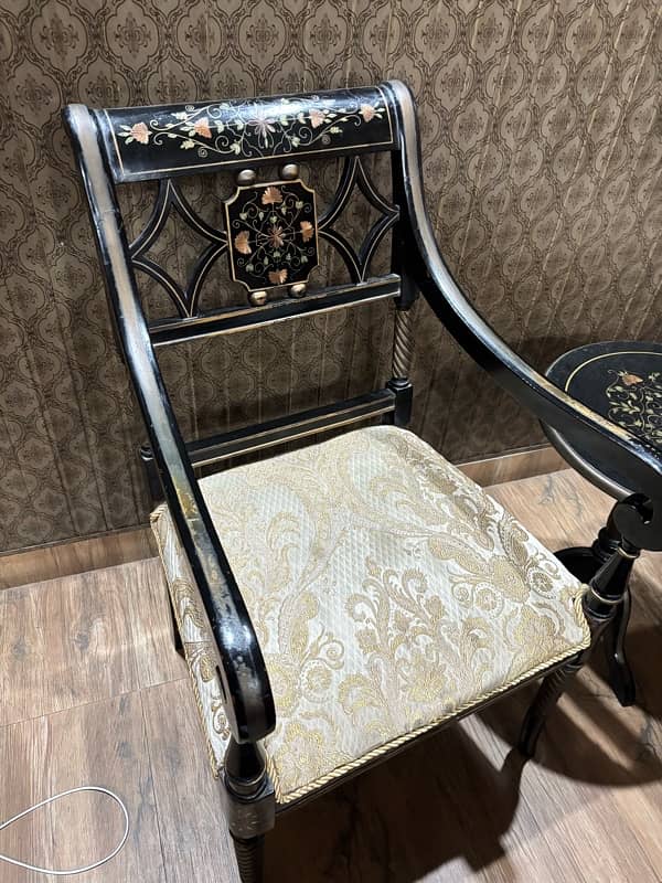 Bedroom chair set hand crafted 1