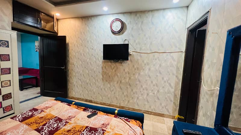 One bedroom fully furnished apartment available for Rent gas available 7