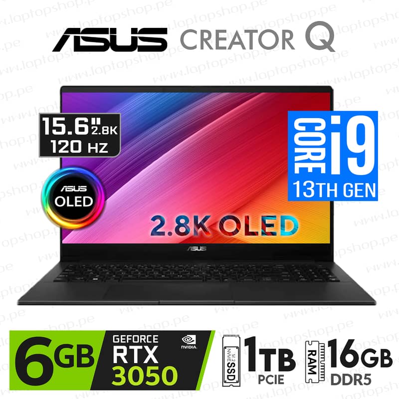 Asus creator laptop Q Oled i9 13th gen Navidia 3050 0