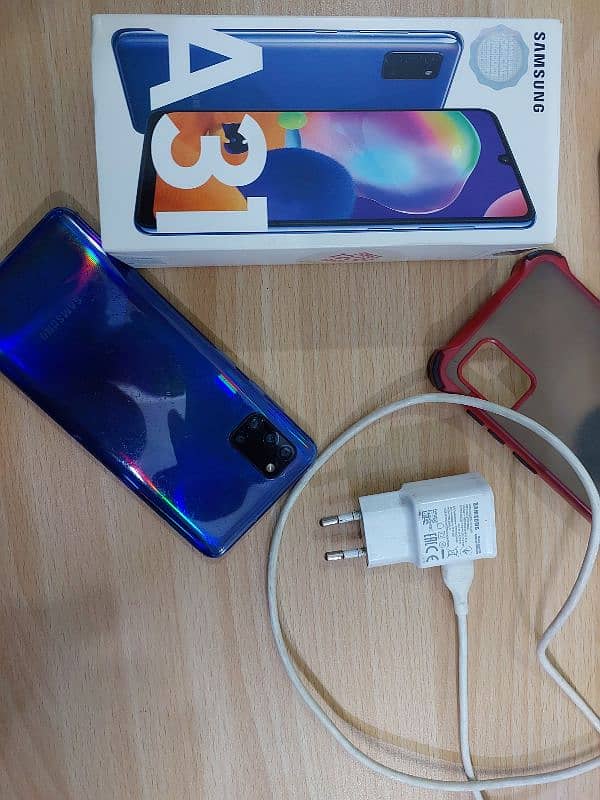 Samsung A31 With Box and charger 1