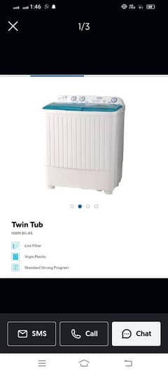 Haier Washing Machine twin tub with dryer